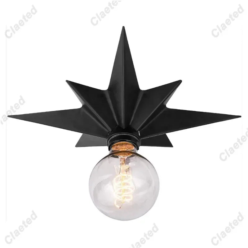 lampe étoile dorée moderne étoile géométrique fixation murale cuisine salle manger