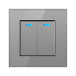 interrupteur mural bouton pression noir blanc gris moderne minimaliste fixations certifications rohs