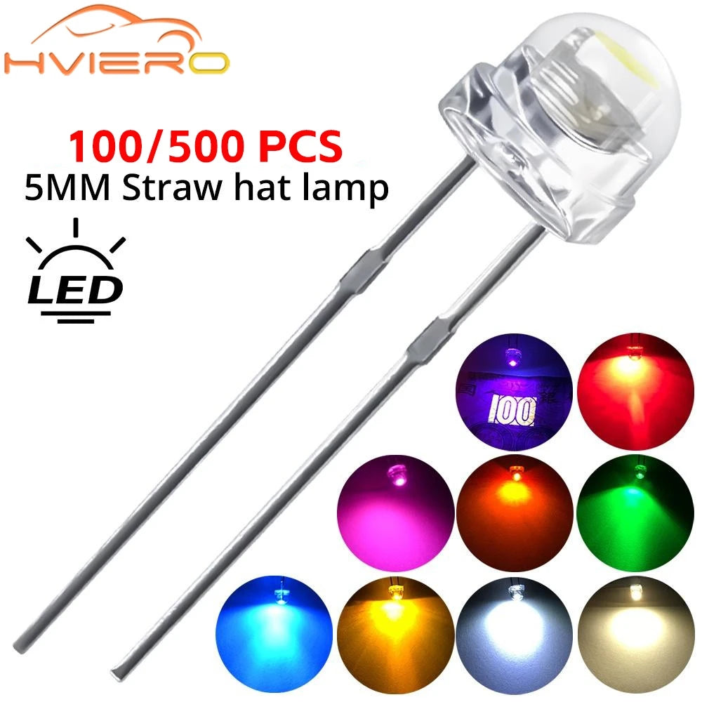 diode led smd 5mm haute luminosité transparente éclairage diy électronique petite taille ronde