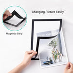 cadre photo pliable adhésif transparent moderne noir photos notes mur