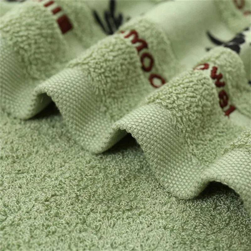 serviettes bain bambou motif lettre vert beige moderne rapide absorption pâques grandes petites