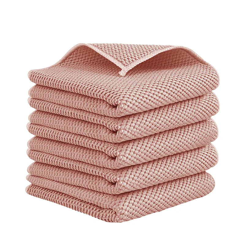 serviette cuisine microfibre beige rose gris moderne crochet absorbante respectueux environnement pack 10pcs