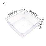boîtes rangement transparentes modernes minimalistes cosmétiques bureaux cuisine XL XXL