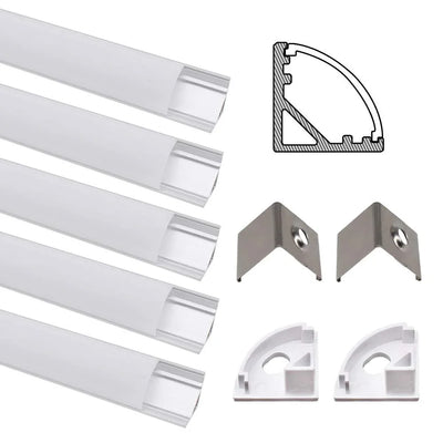 Profil aluminium ruban LED 0.5m vue d'ensemble
