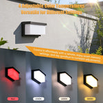 lampe murale solaire led extérieure étanche blanc noir controle distant panneau solaire moderne