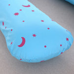 housse coussin maternité coton nuages lune étoiles rose bleuclair gris