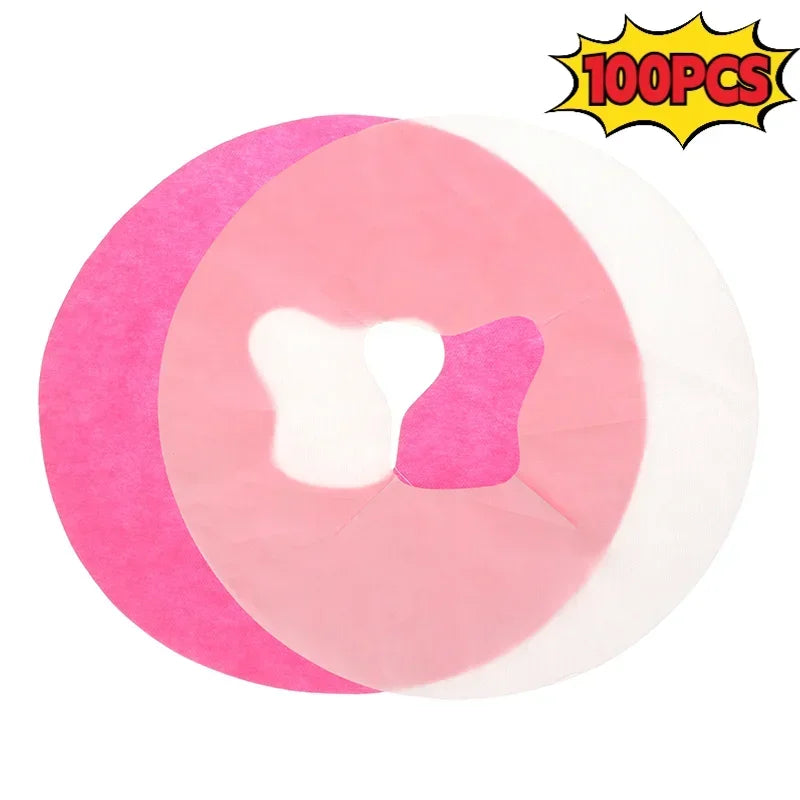 disques jetables massage visage blanc rose spa salon simple utilitaires 100 pièces