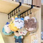 porte clés animaux personnages bois multicolore blanc bleu jaune marron mignon clips