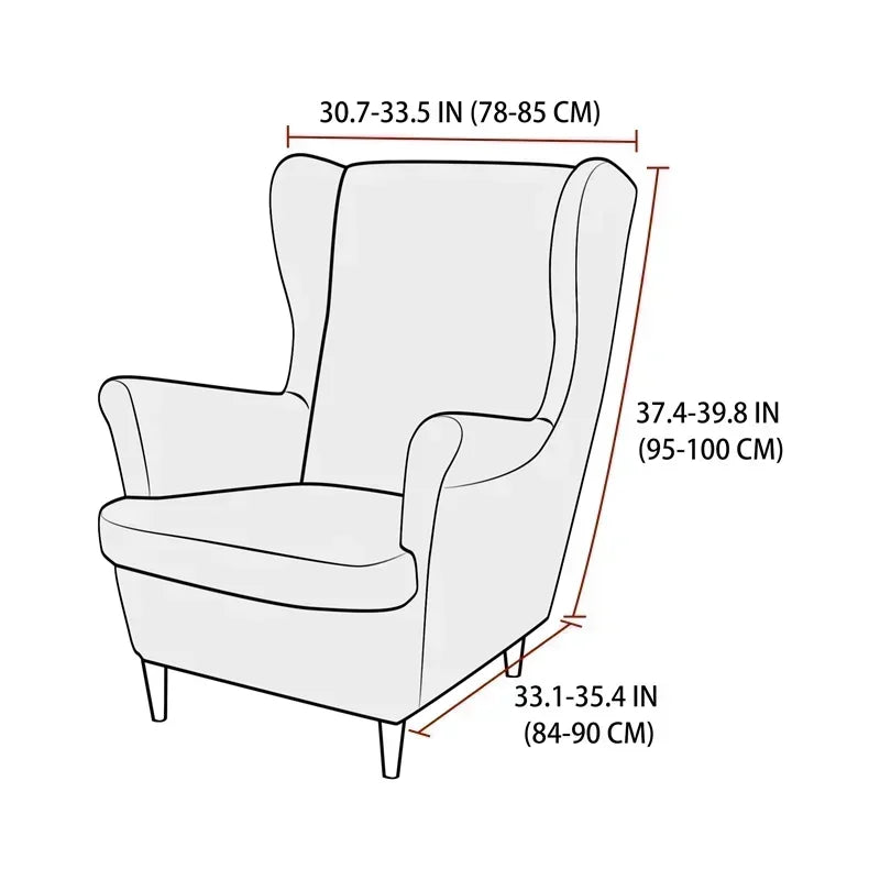 housses fauteuil gris rayures moderne protection reutilisable chair ottoman COVER
