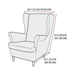 housses fauteuil gris rayures moderne protection reutilisable chair ottoman COVER