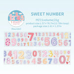 ruban adhésif multicolore numéros géométriques décoratif scrapbooking journal téléphone agenda