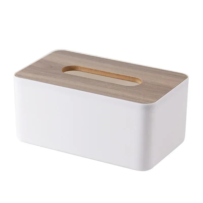 boîte mouchoirs bois vert olive blanc moderne minimaliste abs mat decoration trousseau rangement cuisine
