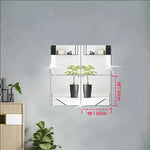miroirs auto adhésifs modernes transparents noir blanc 20cm 30cm décoration murale pièces