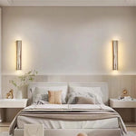 applique murale moderne bois doré ondulé fixée mur lumière blanc chaud