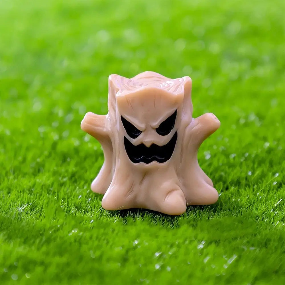 figurines halloween sorcière fantôme citrouille squelette résine noire blanche verte Jaune