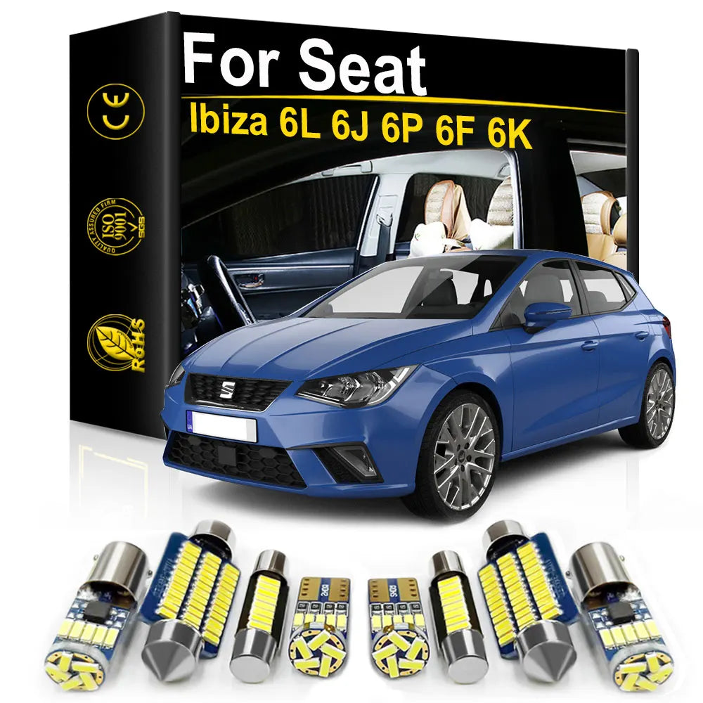 ampoules led blanc 6000k 8000k ice blue modernes seat ibiza mk2 mk3 mk4 mk5