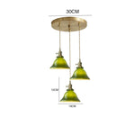 lampe suspendue vintage vert ombre matériau pierre verre 25cm ajustable 200cm autonomie e27