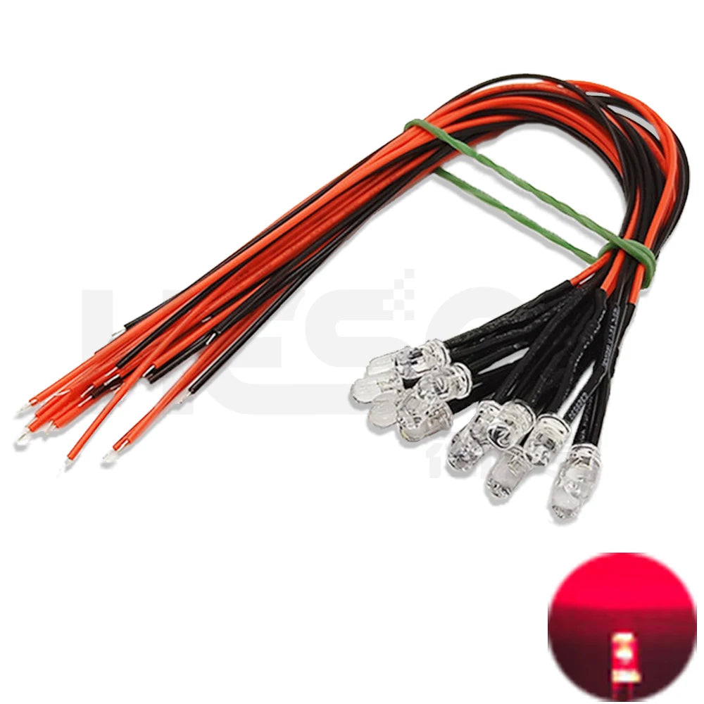 Diodes led rouge bleu vert blanc jaune câbles préinstallés multicolore standard decoration