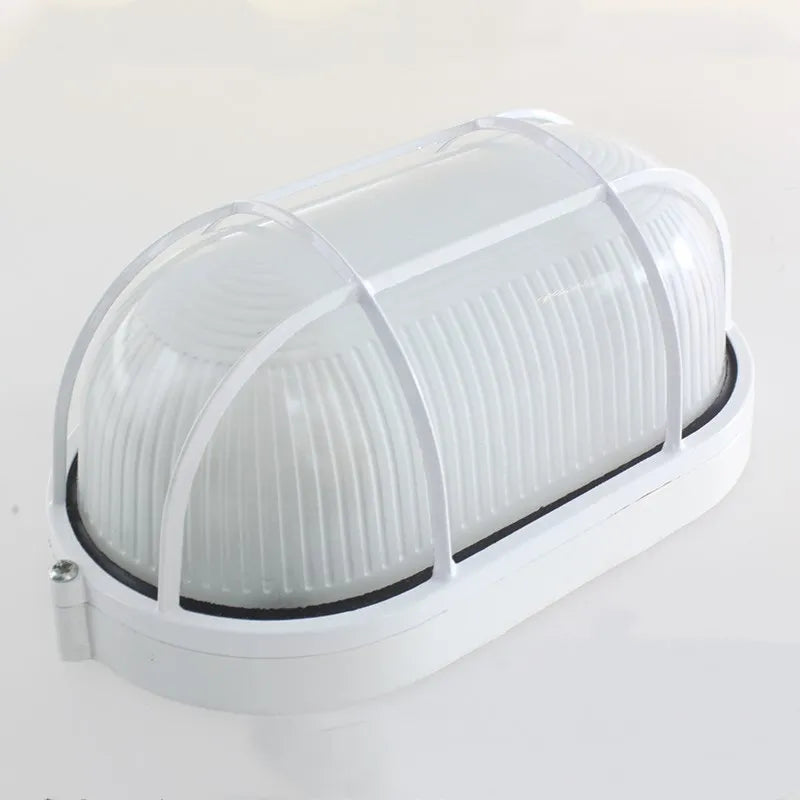 applique murale blanche classique rayures verticales lampe extérieure jardin cour véranda moderne