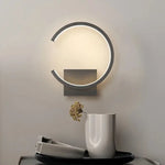 lampe murale moderne or blanc rond éclairage quotidien contemporain fixée mur trichromatique dimmable