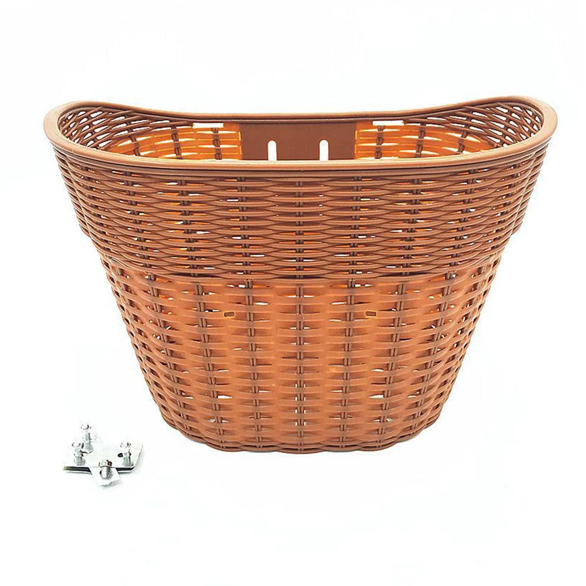 panier vélo avant rangement tissé étanche détachable facile installer traditionnel fixations couleur marron gris