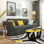 canapé lit pliant moderne gris bleu jaune blanc tissu floral high elastic foam sponge