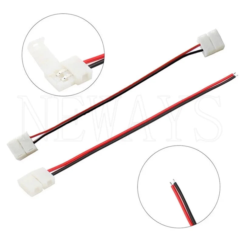connecteurs câble led blanc rouge noir vert bleu 2p 3p 4p 5p 6p adhésifs