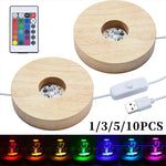 lampe led base bois texture moderne câble usb interrupteur multicolore
