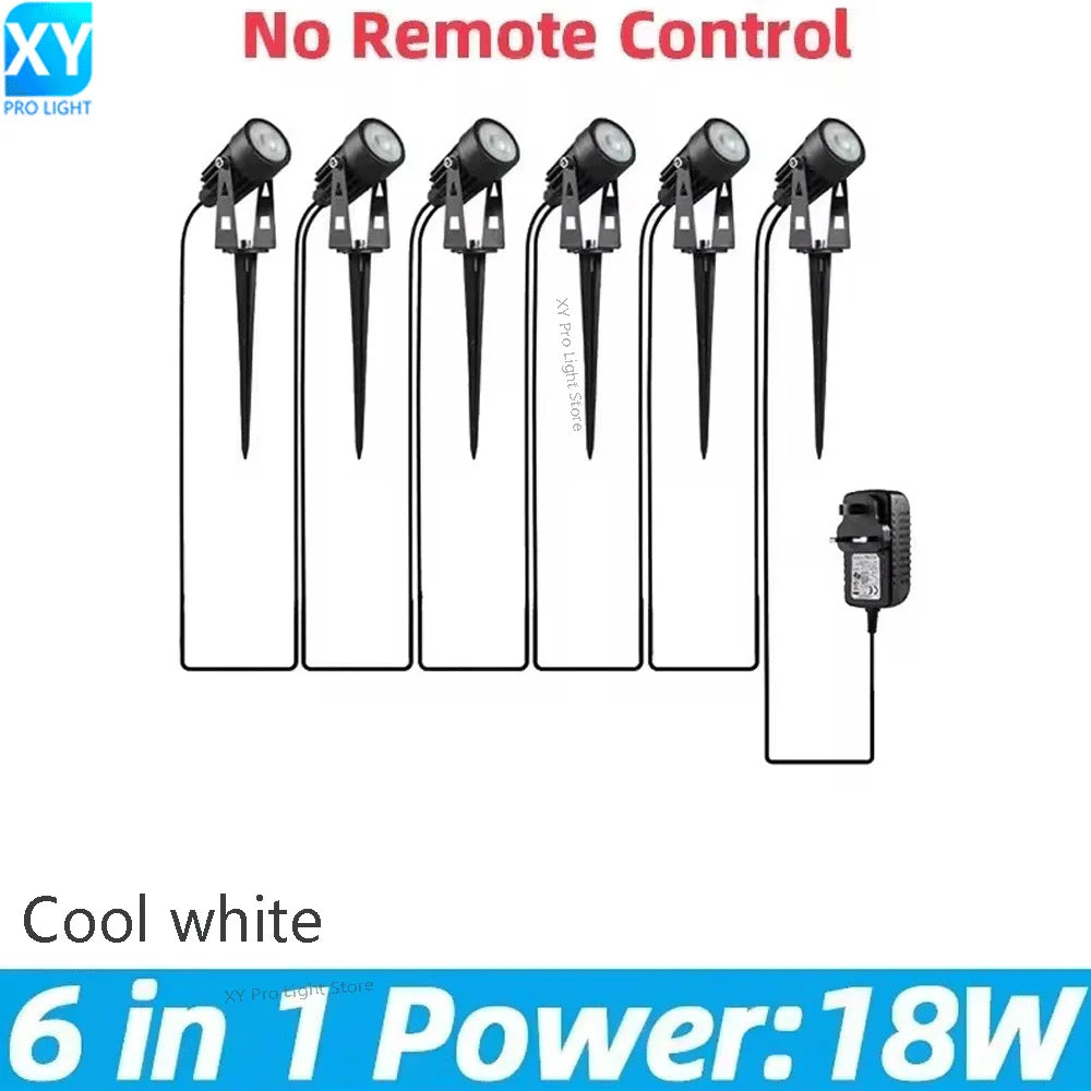 spots led jardin ip65 étanches noirs modernes télécommande adaptable echangement couleurextérieur abs