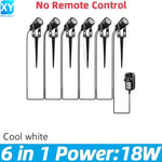 spots led jardin ip65 étanches noirs modernes télécommande adaptable echangement couleurextérieur abs