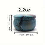 boîtes rondes marbrées violet bleu rose modernes 2.2oz 4oz 1.81inch 2.91inch graine pin savon