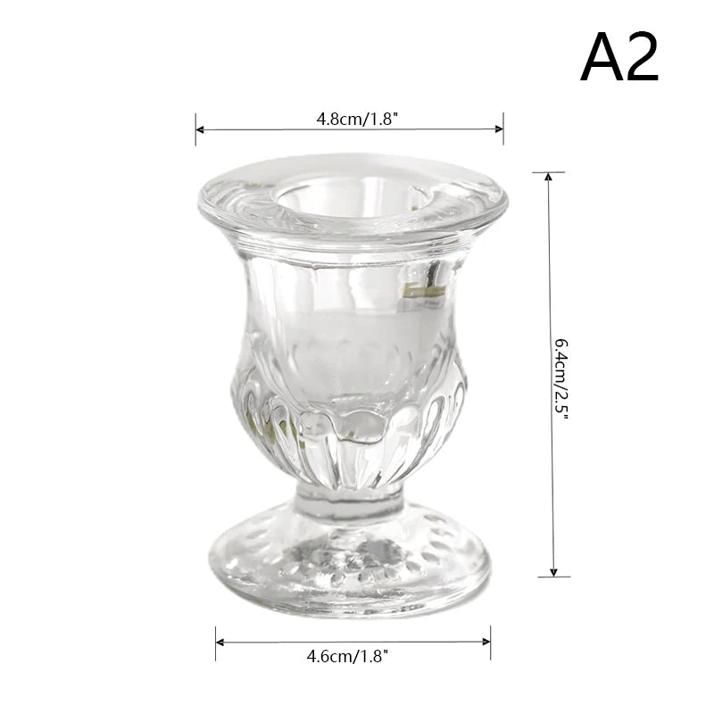support bougie transparent gravé décoration maison classique bougies decoration intérieur cadeau mariage idéal