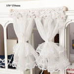 rideaux blancs fleurés dentelle vintage opaques transparents animaux nature maison poupée romantique