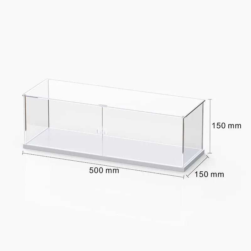 boîte rangement disques transparente moderne acrylique réutilisable plateau blanc minimaliste
