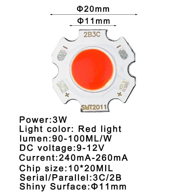 ampoules led 3w 5w rouge vert bleu diodes cob brillantes modernes 11mm