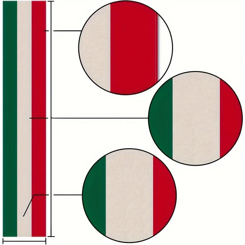 nappe décorative drapeau italien vert blanc rouge table festive polyester