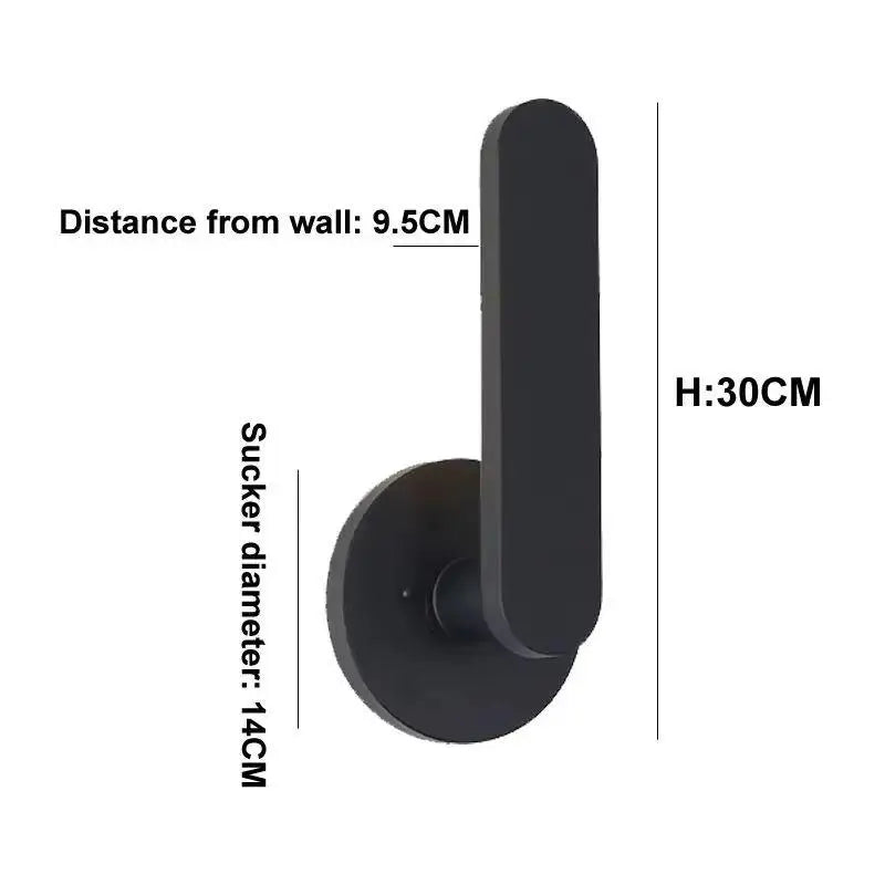 lampe murale moderne noir mat ip65 led minimaliste aluminium hydrofuge