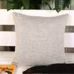 housse coussin carré texture tissée rustique couleur beige orange vert olive