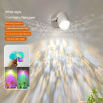 lampe murale moderne projection lumineuse ondulations eau blanc scintillement chambre