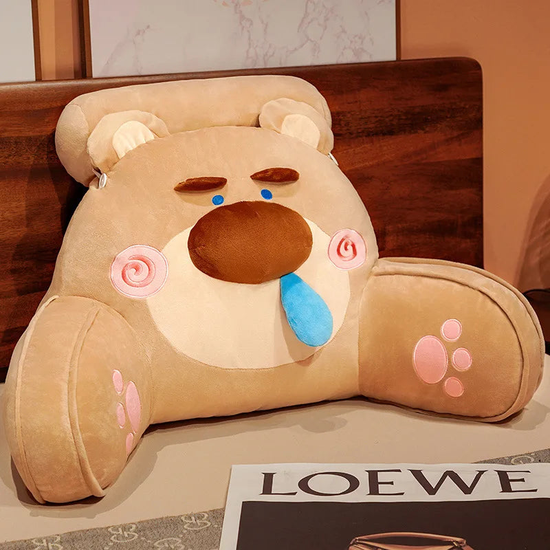 oreiller animal forme chat chien doux peluche enfantin confortable mémoire foam