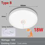 lampe détecteur mouvement blanc moderne surface led 12w 15w 18w 20w 30w 40w