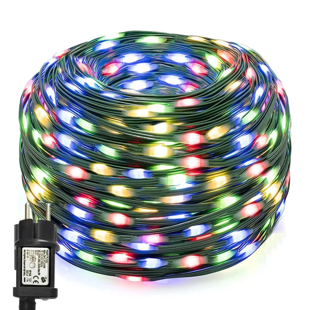 ruban led vert blanc étoiles dorées moderne 100m 800leds télécommande imperméable ip54