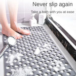 tapis bain antidérapant pvc tpe perforations ventouses moderne gris blanc