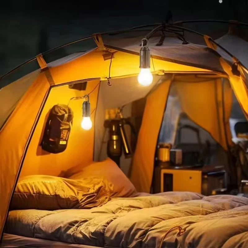 ampoule led solaire transparente moderne rechargeable camping randonnée urgence ip65 autonomie crochet