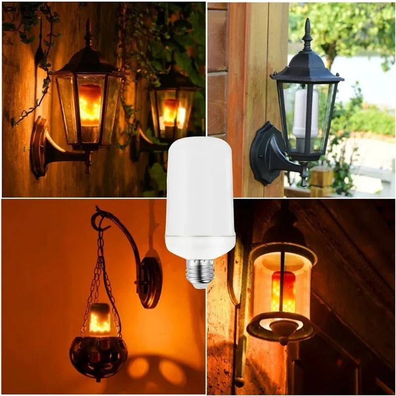 ampoule led effet flamme vacillante orange jaune blanc moderne e14 e27 360deg 50000h