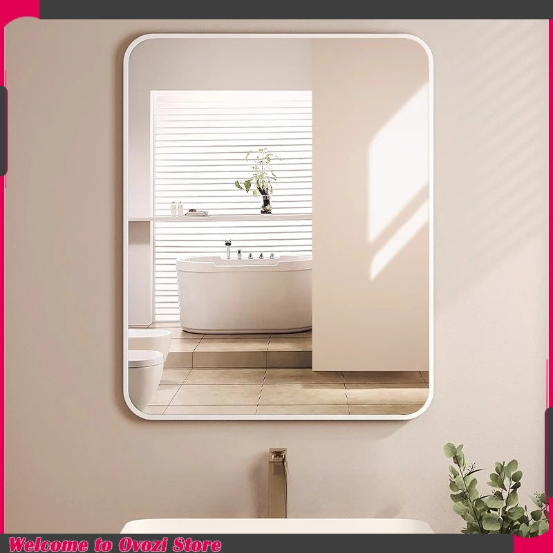 miroir moderne noir or blanc bord arrondi deco chambre salle bain