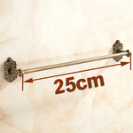 porte serviettes mural bronze ornements floraux vis fixations classique aluminium servant domestique