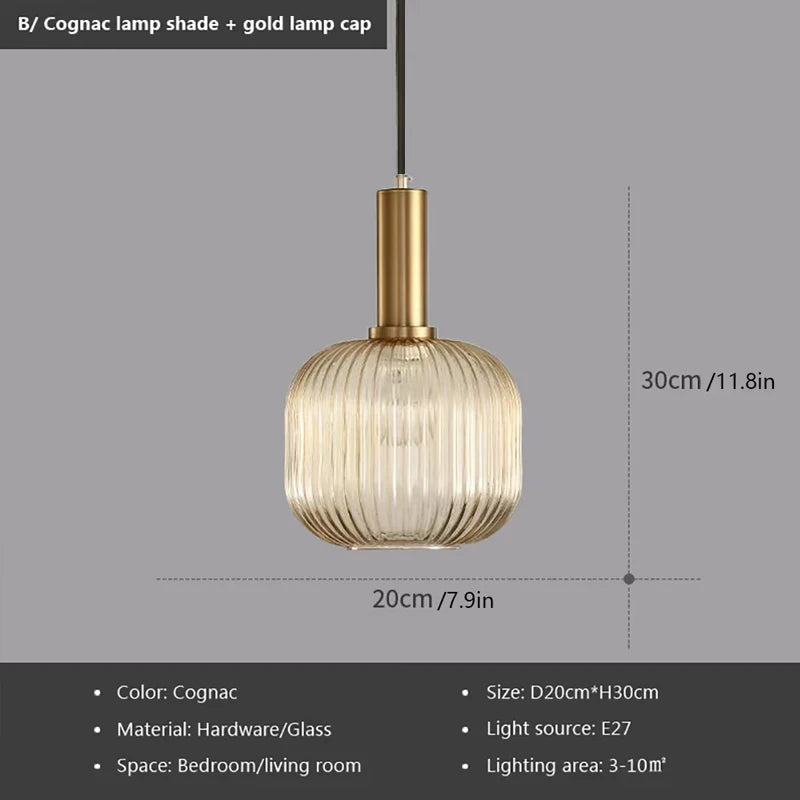 suspension lumineuse moderne vert gris doré rayures verticales opacité câble noir salon chambre étude