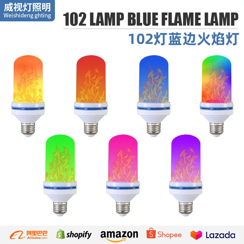 ampoule led e27 flamme artificielle multicolore effet dynamique moderne