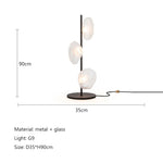 lampe sol moderne verre translucide noir blanc beige intérieur chambre salonhôtel